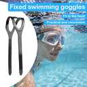 1Pcs Universal Silicone Replacement Scuba Mask Strap, Black Dive Mask Strap, Swimming Goggles Glasses Head Band Parts Accessories for Diving Swim Snorkel