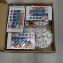 YiaMia Submersible Led Battery Operated Spot Lights with Remote, Decorative Fish Bowl Small Lamps for Aquarium Vase Base Pond Wedding Halloween Party (4 Pack)