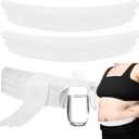 Cuffbow 100 Pcs Disposable Tummy Liners for Sweat Cotton Soft Absorber Pads Plus Size Cotton Under Belly Sweat Liners Belly Pad Band for Skin Rash White