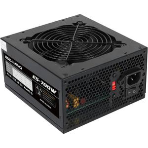 700W Power Supply Non Modular ATX PSU with 120mm Ultra Quiet Cooling Fan, Support 115/220V Switch, All Protections