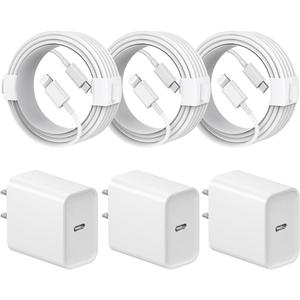 iPhone 14 13 12 11 Charger Fast Charging iPhone Fast Charger 3-Pack 20W iPad Charger 6FT C Chargers Fast Charging Cord Whit iPhone 14/14 Pro Max/13 Pro/13/12 Mini/12 Pro Max/11 Pro Max/Xs and iPad