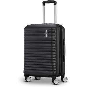American Tourister Stratum 3.0 Carry-On Spinner, Airline Approved, Durable Hardside Luggage, Expands 1.5", RightHeight Adjustable Handle, Black