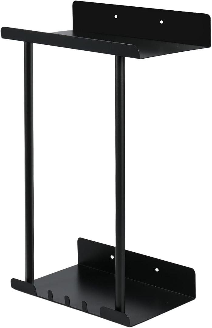 Towel Racks for Bathroom Wall Mounted, Retractable Metal Towel Holder, Towel Storage Rack with Hanging Hooks, Towel Storage Rack for Rolled Towels for Bathroom, Living Room, RV Camping