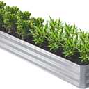 12x2x1FT Galvanized Raised Garden Bed,Planter Raised Beds-Metal Garden Box,Large Plant for Outdoor Planting, Vegetables Bed,Flower,Herb-Sliver