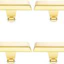 Tingtio Gold Stocking Holders for Mantle, Set of 4 Christmas Stoking Holder Weighted Flat Stocking Holders Hangers for Mantle Fireplace for Xmas Holiday Party Decoration