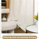 Natural Linen Curtains for Living Room Tassel Border Semi Sheer Boho Curtain Panels Light Filtering Linen Textured Window Treatments Set,2 Panels 40 x 95 InchesRod Pocket