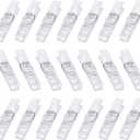 200 Pcs Mini Transparent Clothes Pins, 35mm  7mm Plastic Photo Clips for Hanging Card Paper, Arts, Crafts, Parties, Clear