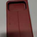 SHIELDON Wallet Case for iPhone 17 Pro Max 6.9" 2025 | Genuine Leather, RFID Blocking Credit Card Holder, Flip Design, Kickstand, Magnetic, Soft TPU Shock-Absorbent Cover - Red