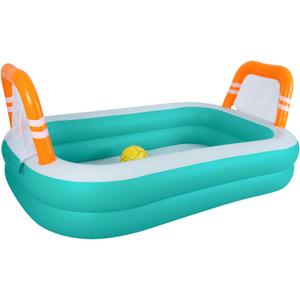 DIMAR GARDEN Inflatable Swimming Pool, Outdoor Rectangular Volleyball Game Pool (Max 101.5x67x19.53 Inch)