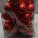 Wironlst Christmas Ball Ornaments - 30pcs Shatterproof Plastic Christmas Ornaments Hanging Ball Decorations for Xmas Tree, Holiday, Wedding, Party (Multi-Size, Orange)