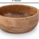 Samhita Mango Wood Round bowl Perfect for Nuts, Candy, Appetizer, Snacks, Olive and Salsa. Looks Absolutely Beautiful With Your Kitchen Setting. (5" x 5" x 2")