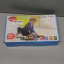 Wondertoys Wooden Train Set 16 PCS Train Toys Magnetic Set Includes Storage Bag - Wooden Track Accessories - Wooden Magnetic Car Set for Toddlers Kids Boys and Girls