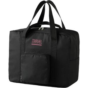 Wesoke Travel Duffel Tote Bag Black, Foldable Large Personal Item Bag Sport Gym Bag, Lightweight Carry On Bag Weekender Overnight Bag for Women and Men, Business Work Tote Nurse Dance Yoga Bag