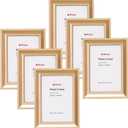 Mini Picture Frames 2.5x3.5 Inch (6-Pack) - Small Photo Frames, for Wall, Table, Home, Office Decoration, Durable Compact Polaroid Frame Set for Family, Gold
