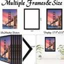 6 Sets 18x24 Picture Frame, Frames for 18 x 24 Canvas Collage Photo Poster Certificate Wall Gallery, High Transparent Horizontal Vertical Black 18 by 24 Inches