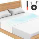 Grounding Sheets, for All Mattress Size, 90% Organic Cotton+10% Pure Silver Fiber, Earth Connected, Healthy Sleep, with Static grounding Cord and Test Pen (White, 105.5 * 23.5 inch)