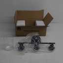 3-Light Bathroom Light Fixtures, Black Modern Vanity Lights with Clear Glass Shade, Bathroom Wall Lamp for Mirror Kitchen Living Room Hallway Cabinet Porch
