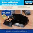 Carlisle FoodService Products Broom with Dustpan Combo Set DuraPan, Adjustable Broom and Dustpan Set, Lightweight Metal and Plastic Design, 36", 4 Pack, Black