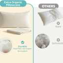 Adjustable Organic Pillow 20x36 with Organic Cotton Pillowcase &Shell, 20x36in