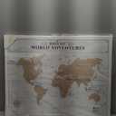 IPIC - Vintage World Map Canvas Wall Art, Large Travel Map Print for Home, Office, or Study, Push Pin Map Decor for Travel Lovers, Ready to Hang (30"L x 24"W)