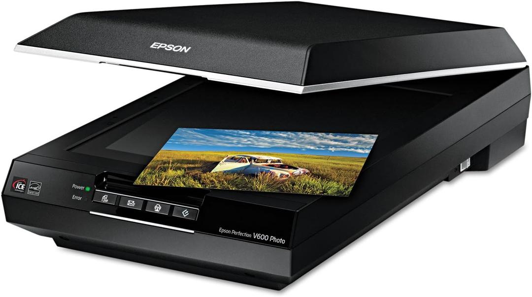 Epson B11B198011 Perfection V600 Photo Color Scanner, 6400 x 9600 dpi, Black