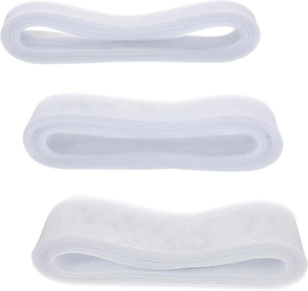 150 Yards Horsehair Braid for Sewing 1/2/3 Inch Wide Stiff Polyester Boning Hair Ribbon, Horse Hair Braid Trim Sewing Wedding Dresses Skirt Gowns Shaping Trimming Accessories