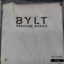 BYLT Men's Drop-Cut V-Neck Plain Tshirts for Men Soft Polyester, Cotton, Spandex Moisture Wicking, Wrinkle Resistant (White, X-Large)
