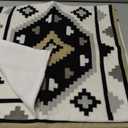 IKATYARN Pack of 2 Black White Gray Brown Southwestern Embroidery Throw Pillow Cover, Boho Tribal Geometric Pillowcase, Modern Farmhouse Aztec Cushion Case for Couch Sofa Bed, 18"x18"