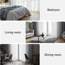 Ombre Sheer Curtains for Living Room Bedroom, Grommet Top Gradient Semi Sheer Light Filtering Home Decor Window Drapes, Set of 2 Panels, Grey, 52x63 Inch