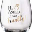 Lillian Rose Asked, I Said Finally Glass, 4.75", Clear, G117 HA