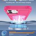 FNTCASE for iPhone 12 Magnet Case: Magnetic Dual Layer Protective Cell Phone Cover with Belt-Clip Holster | Military Grade Drop Proof Protection Durable Non Slip Textured Back Phonecase (Hot Pink)