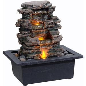 Tabletop Water Fountain, Home Dcor Soothing Sound Machine with Automatic Pump, Deep Basin and Natural River Rocks. Indoor Zen Relaxation for Office, Living Room, or Bedroom Dcor.