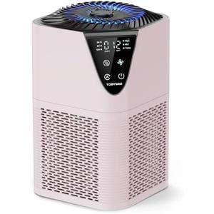 Air Purifiers for Home Large Room up to 1750 Sq Ft, H13 True HEPA Filter Air Purifiers for Bedroom, 25dB Quiet for Home,Bedroom,Office (Pink)
