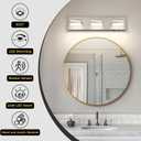 LED Modern Bathroom Vanity Light Fixtures 3-Light, 19 inch 3CCT Dimmable Nickel Motion Sensor Vanity Lights for Bathroom Lighting Fixtures Over Mirror, with 350° Rotatable Acrylic Heads
