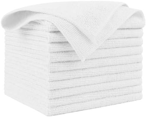 AIDEA Microfiber Cleaning Cloth White 5 PK, Microfiber Towels for Cars, Premium Car Cloths, Dusting Cloth Lint Free Cleaning Rags for SUVs, House, Kitchen, Window, Workshops, 28 x 16, 5 Pack