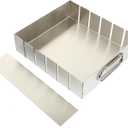 Luxshiny Nougat Candy Making Mold: Stainless Steel Non-Stick Rectangular Pan for Nougat, Brownie, and Candy - 7.87x7.08x1.96 Inch