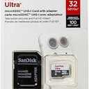 SanDisk Ultra 32GB microSDHC UHS-I Card with Adapter, Silver, Standard Packaging (SDSQUNC-032G-GN6MA)