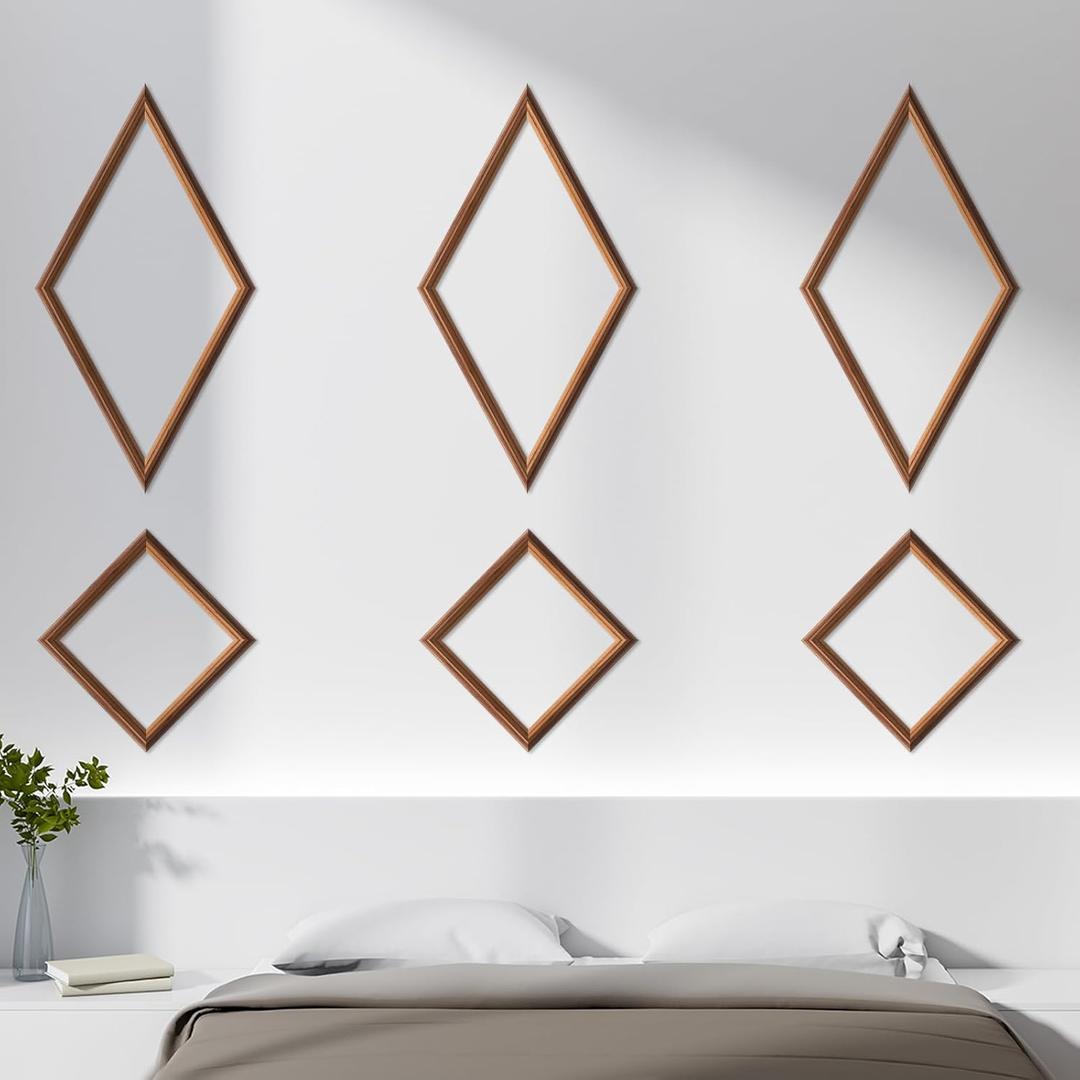 3 Set Peel and Stick Wall Molding Kit, Premade Accent Molding Wainscoting Panel for Interior Wall Moulding Decor, Ready to Assemble Wainscoting Accent Panel, 30 x 16.5 Inches(Wood Color)