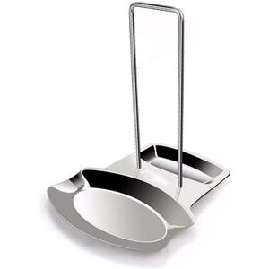 Pot Lid Holder Spoon Rest,Stainless Steel Utensils Pan Pot Cover Lid Rack Stand Organizer,Multifunctional Storage Soup Spoon Rests Rack Kitchen Decor Tool