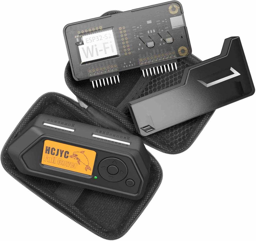 4 in 1 Protective Case for Flipper Zero Device and Wi-Fi Dev Board V1 ESP32-S2, Cover Set Accessories for Flipper Zero WiFi Dev Board - Black