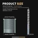 7/16-14 SAE Thread Repair Kit with Insert HSS Drill, Tap, Counterbore, Installation Driver, 10PCS Stainless Steel Insert 7/16-14X0.600 INCH