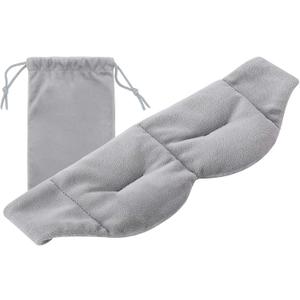 Weighted Sleep Mask, Cooling Eye Mask, Cold Therapy Compression for Headache, Migraine, Sinus Pain, Puffy Eyes, Dry Eyes, Light Blocking, Gray Rayon Cotton Fleece Eye Pillow