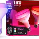 LIFX Color BR30 Smart LED Flood Light Bulb, 1100 Lumens, Dimmable, 2.4GHz Wi-Fi, Billions of Colors and Whites, Compatible with Alexa, Hey Google, HomeKit and Siri, HB2LHB30E26US, 2-Pack