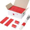 NATURALABEL 2000 PCS Paper Napkin Rings with Box, Self-Adhesive Napkin Bands, for Memorial Day, Family Reunion, Birthday Party, Wedding, Celebration (Red)