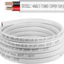 6 Gauge Duplex Marine Wire Tinned Copper Electrical Cable Waterproof OFC Oxygen Free Copper Wire Red & Black Electrical Cable for Boat, RV, Camper, Trailer, Solar Outdoors (20FT)