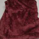 Extra Soft Body Pillow Cover, Sherpa/Microplush Material, 20x54 Inches, Zipper Closure (Wine)