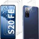 Galaxy S20 FE Screen Protector and Camera Protector, [3 Screen Protectors+3 Camera Protectors][Support Fingerprint] Tempered Glass Screen Protector for Samsung Galaxy S20 FE 5G/4G