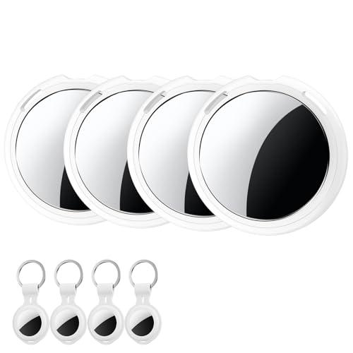Tracker Tags-4 Pack [Apple MFi Certified] Air Pair with Apple Find My(iOS Only) Smart Bluetooth Tracking Tags Key Finder Item Locator Waterproof Worldwide Tracker for Pets Wallet Backpack Dogs Luggage