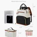 LOVEVOOK Lunch Backpack for Women, 15.6 Inch Laptop Bag with Insulated Cooler Lunch Box, Work Backpack for Teacher Nurse, Travel Backpack Lunch Bag for Camping Picnic Daily Use