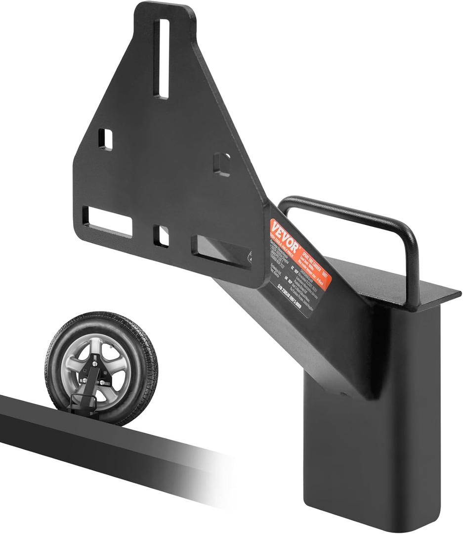 VEVOR Spare Tire Carrier, Trailer Spare Tire Mount, 160 lbs Capacity, Utility Trailer Accessories Fits Most 4 & 5 & 6 & 8 Lugs Wheels on 4", 4.25", 4.5", 4.75", 5", 5.5", 6", 6.5" Bolt Patterns